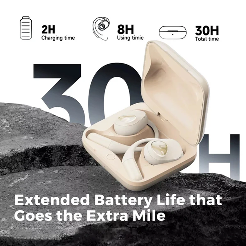 Soundpeats Gofree 2+ Wireless Open Ear Earphone - Beige Soundpeats.pk