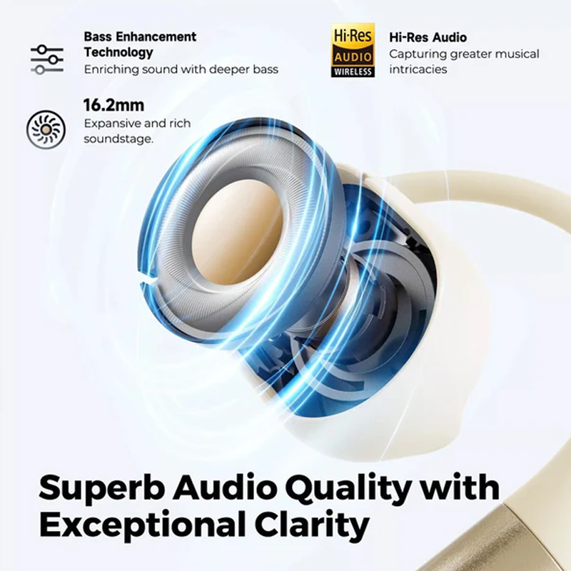 Soundpeats Gofree 2+ Wireless Open Ear Earphone - Beige Soundpeats.pk