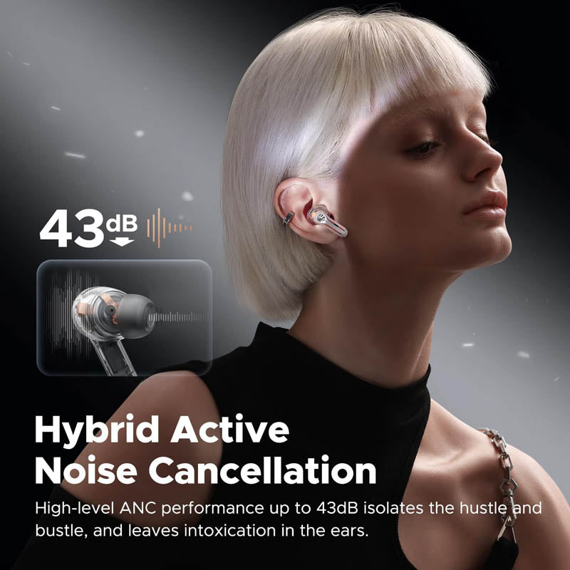 Soundpeats Capsule 3 Pro Best ANC Hybrid Earbuds – Transparent Edition Black | Soundpeats.pk