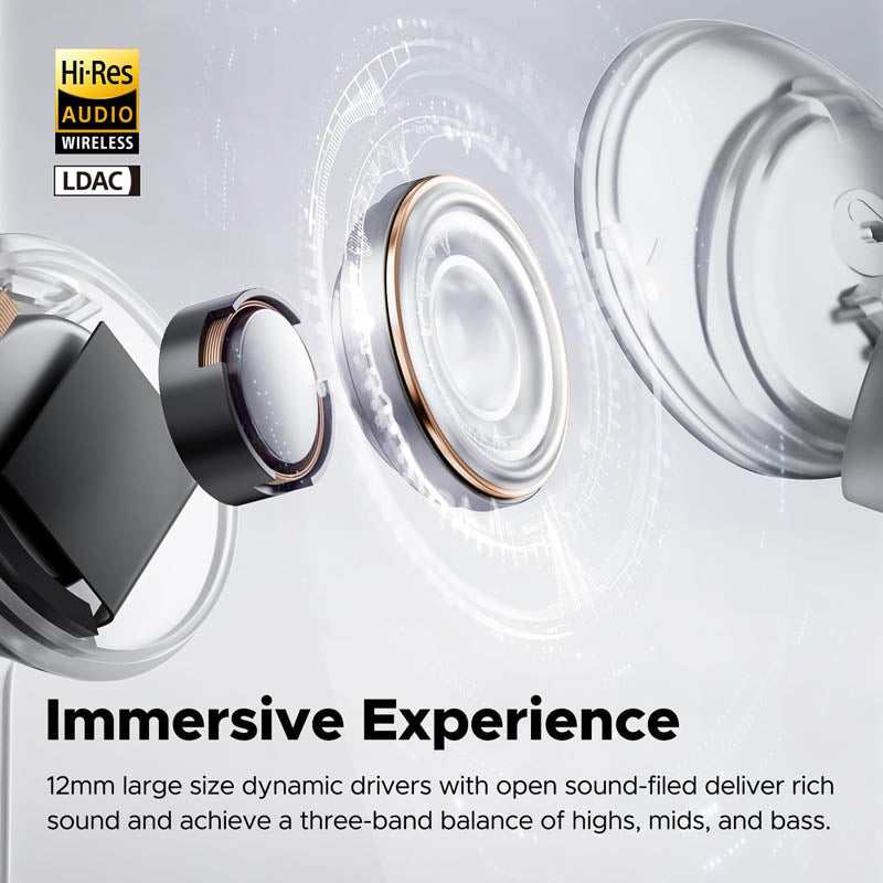 Soundpeats Capsule 3 Pro Best ANC Hybrid Earbuds – Transparent Edition Black | Soundpeats.pk