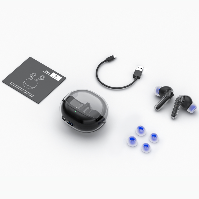 Soundpeats Clear True Wireless Earbuds - Black | Soundpeats.pk