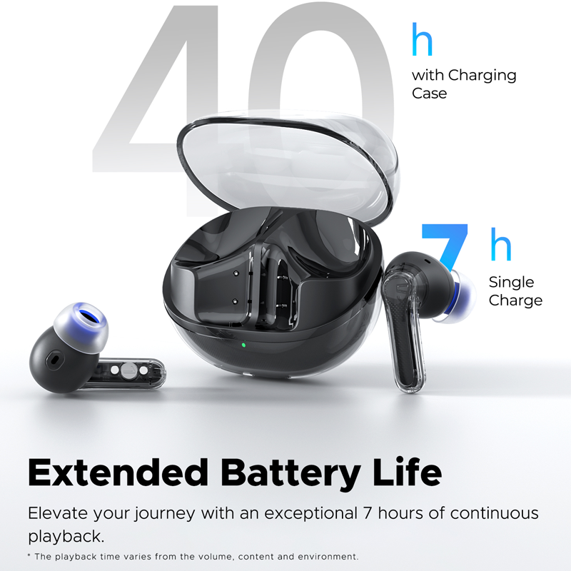 Soundpeats Clear True Wireless Earbuds - Black | Soundpeats.pk