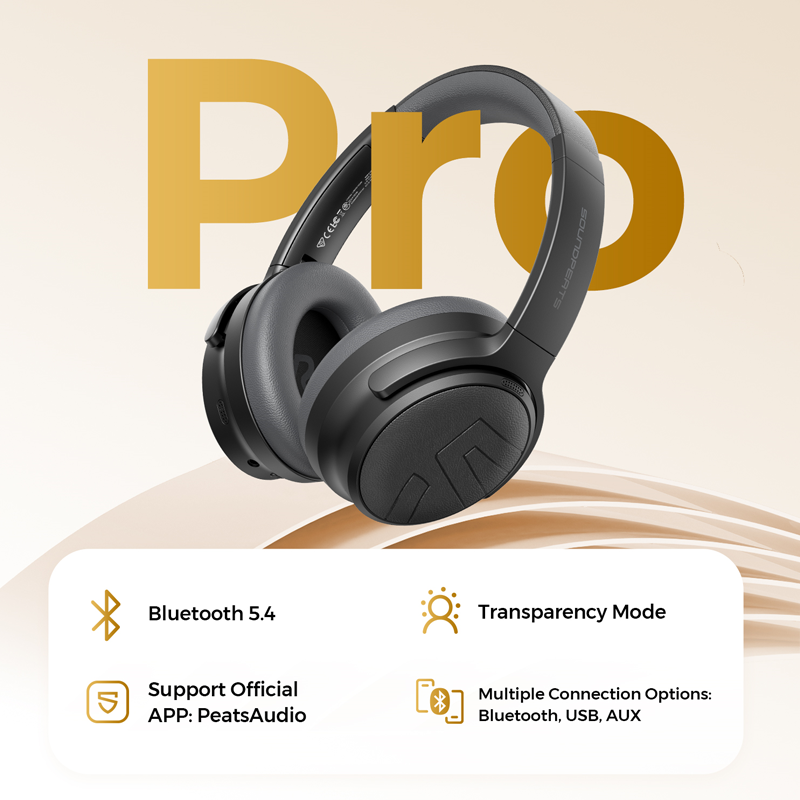 Soundpeats Space Pro Hybrid Active Noise Cancellation Headset Soundpeats.pk