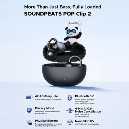 Soundpeats Pop Clip 2 Open Ear Bluetooth Earbuds Soundpeats.pk