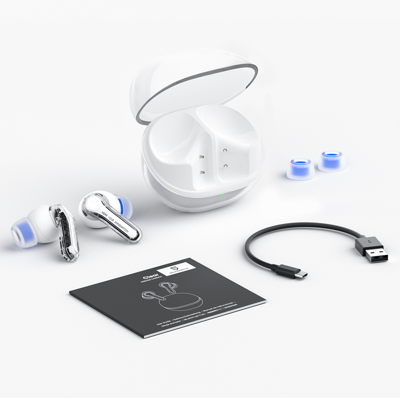 Soundpeats Clear True Wireless Earbuds - White Soundpeats