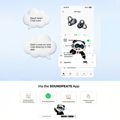 Soundpeats Pop Clip 2 Open Ear Bluetooth Earbuds Soundpeats.pk