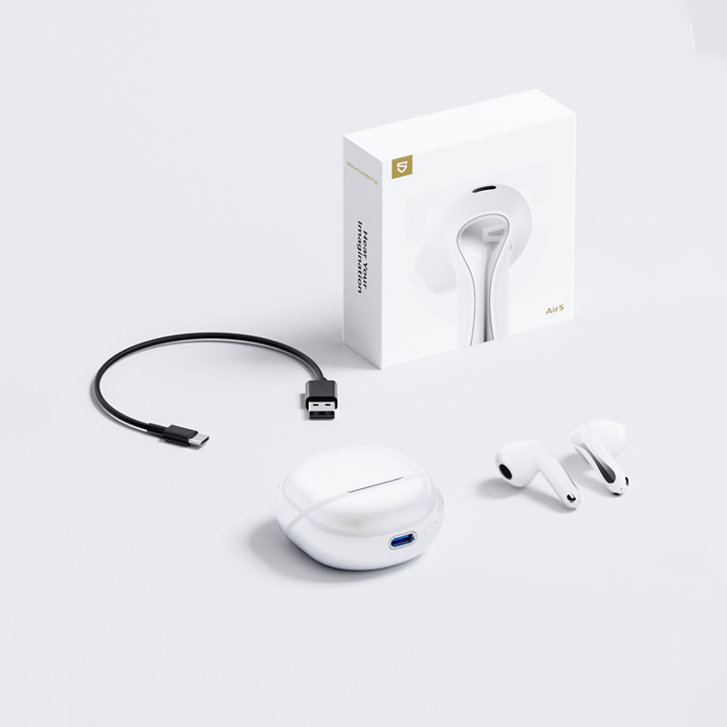 Soundpeats Air5 Wireless Airpods - White Soundpeats.pk