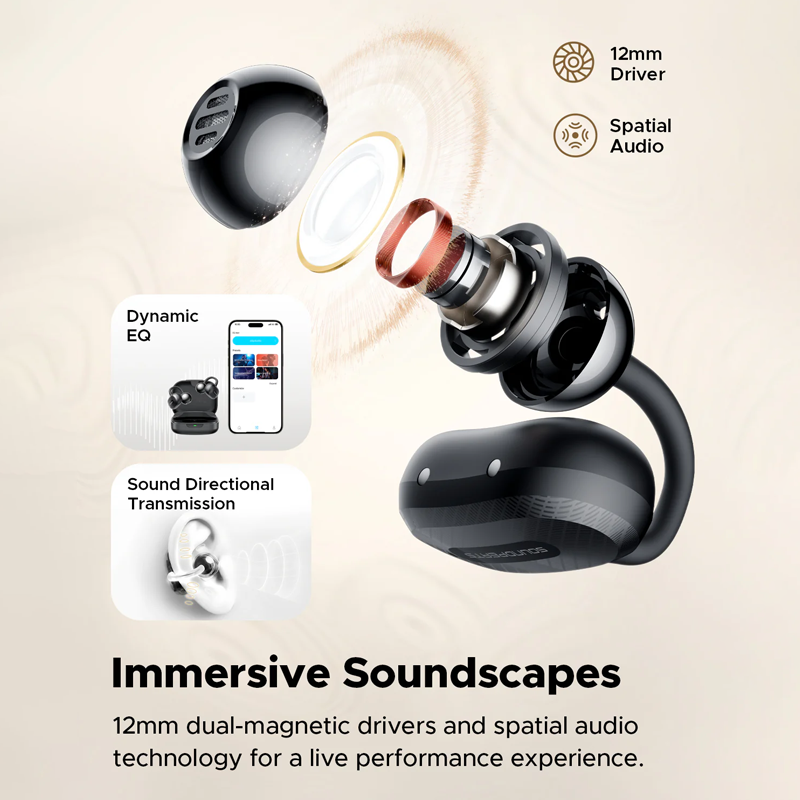 Soundpeats Air Clip Open Ear Wireless Earbuds Soundpeats.pk