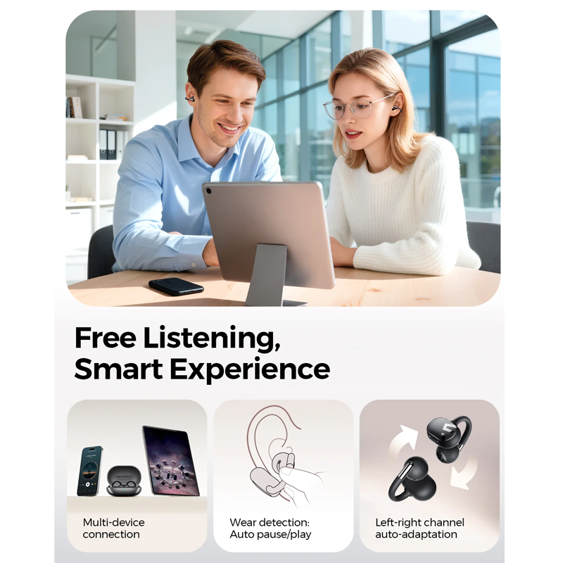 Soundpeats Clip 1 Open-Ear Clip-On Earphones Soundpeats.pk