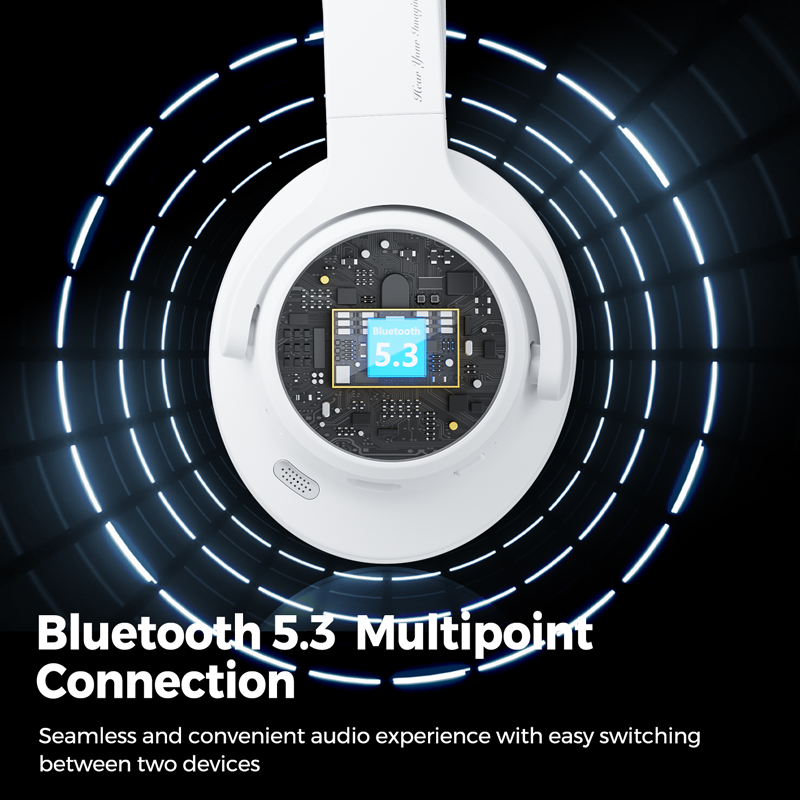 Soundpeats Space ANC Wireless Headset - White | Soundpeats.pk
