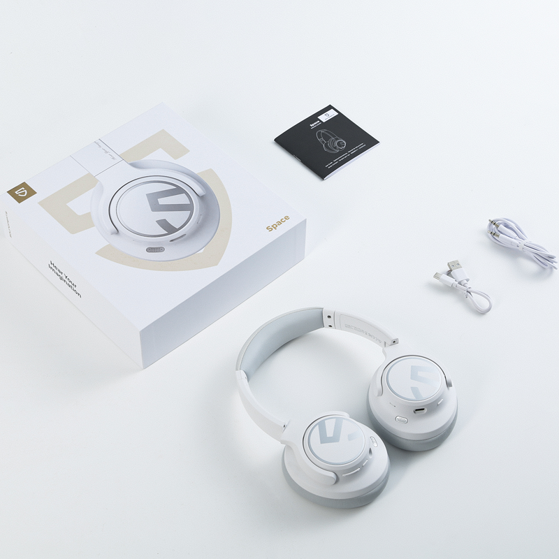 Soundpeats Space ANC Wireless Headset - White | Soundpeats.pk